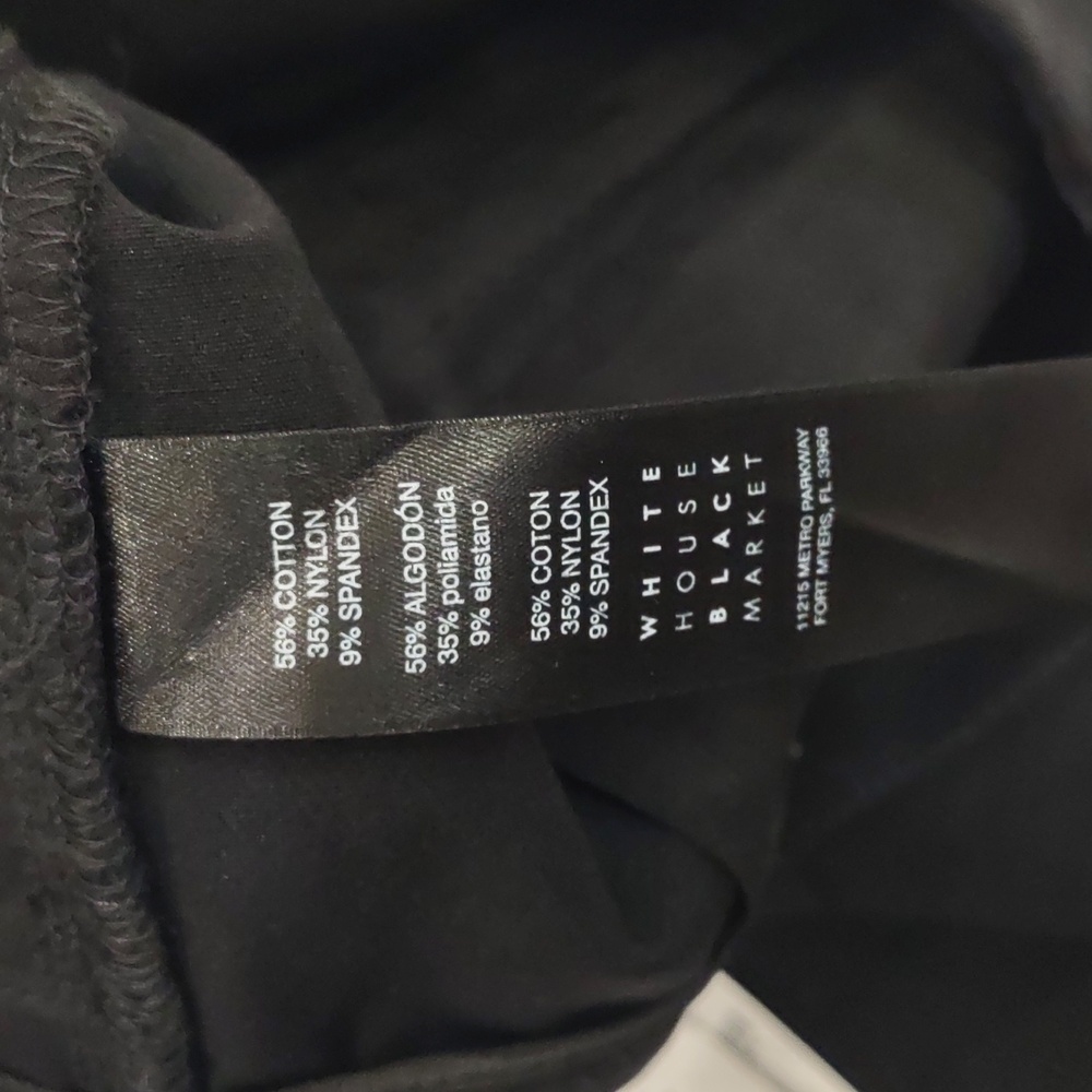 White House Black Market Black Slim Crop Pants, Size 10. - Picture 16 of 16